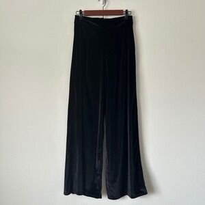 Black Velvet Lucky & Blessed Size S Wide Leg Pants High Waisted Pockets Trousers